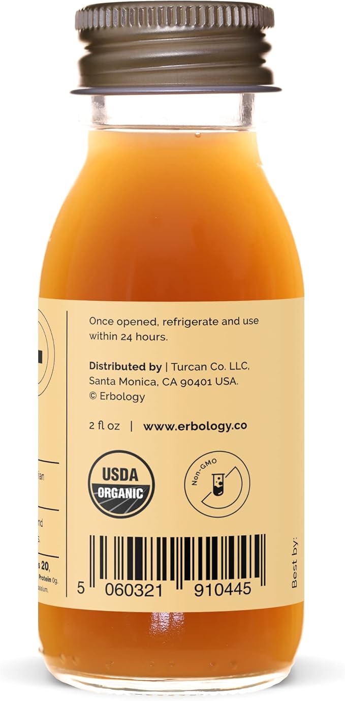 100% Organic Bergamot Juice 12 Daily Shots (60ml) - Supports Immunity and Collagen Production - High in Vitamin C and Bio-active Flavonoids - Straight from Farm in Italy - Undiluted - No Added Sugar