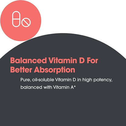 Allergy Research Group Vitamin D3 Complete - Vitamin D3 and K2 Supplement, Daily Balance, with Vitamin A, DeltaGold Tocotrienols, High Potency, Veggie Softgels - 60 Count