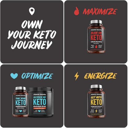 Vitamin Bounty Get Into Keto Pills - Premium Raspberry Ketones, Promotes Ketosis for Women and Men, Supports Keto Diet, Green Tea, Boosts Energy, Non-GMO - 60 Capsules
