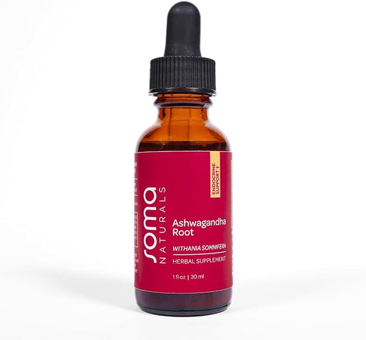Ashwagandha Root Extract, Extra Strength Adaptogen Drops for Calm and Focus, Mood & Energy Support, Non-GMO, Gluten-Free, 1fl oz, 30ml
