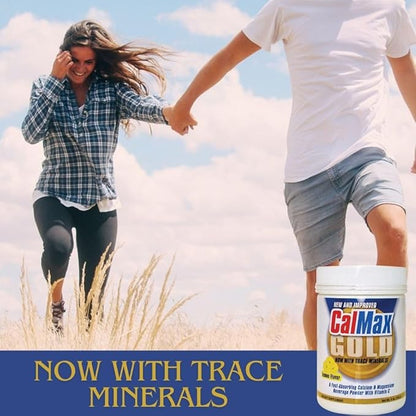 Dr. Newton’s Naturals CalMax Gold Powder Drink Mix - 2:1 Ratio of Calcium & Magnesium with Vitamin C + Essential Trace Minerals to Support Post Workout Recovery, Muscles, Sleep, Bones -5 oz can