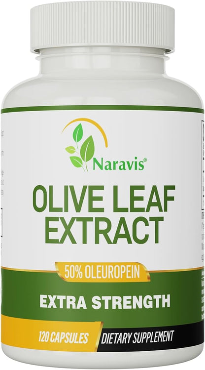 Olive Leaf Extract - 4-Month Supply - 50% Oleuropein Highest Concentration