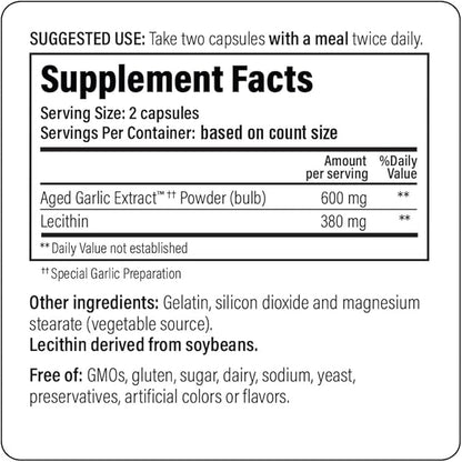 Kyolic Aged Garlic Extract Formula 104 Cholesterol Health, 200 Capsules (Packaging May Vary)