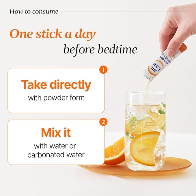BB LAB Collagen Glutathione White, Low Molecular Korean Stick Supplement, Fish Peptides, Vitamin C, Vitamin E, Glutathione, Fast abosorption, Orange Flavor