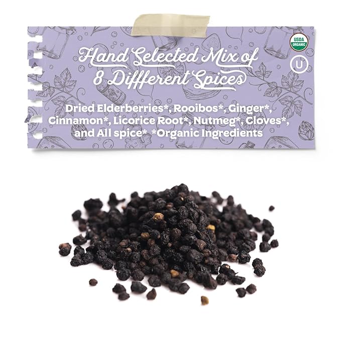 Fermentaholics | USDA Organic Dried Elderberry Syrup Making Blend - | Easily Make Your Own Elderberry Syrup or Tea! | All Natural Free of Chemicals |