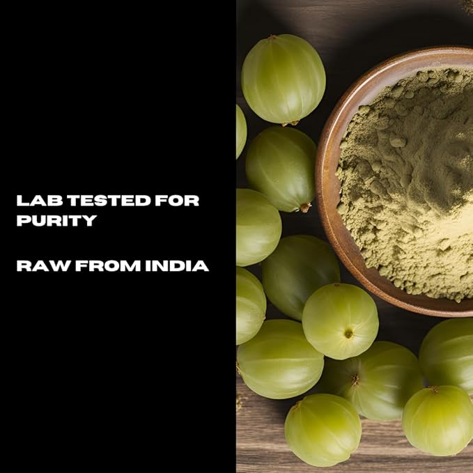 Organic Amla Powder (Indian Gooseberry) | 8.01 oz | USDA Organic & Non-GMO | Raw from India | Healthy Hair & Skin | Recyclable Kraft Bags