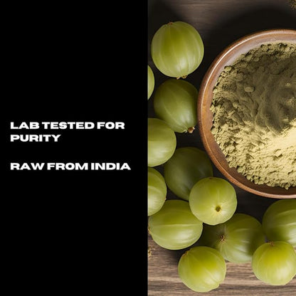 Organic Amla Powder (Indian Gooseberry) | 8.01 oz | USDA Organic & Non-GMO | Raw from India | Healthy Hair & Skin | Recyclable Kraft Bags