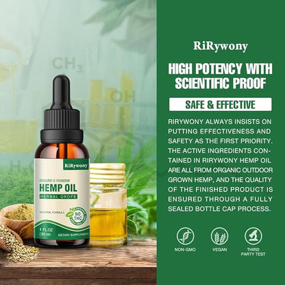 (3-Pack) High Potency Hemp Oil - 25,000 Maximum Strength - Natural Hemp Oil - C02 Extraction,Organic, Vegan, Non-GMO