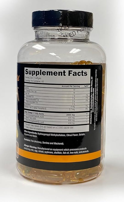 CONTROLLED LABS Overall Health Bundle, 45 Serving Orange Triad, 90 Count Orange Health IQ, 120 Count Orange Oximega Fish Oil, Muscle Building and Recovery Supplement for Men and Women