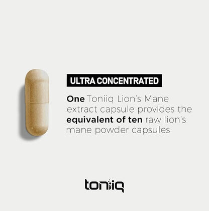 Lion’s Mane - Ultra High Potency 10:1 Extract with 30% Polysaccharides - Highly Concentrated & Bioactive - Third-Party Lab Tested - 120 Capsules