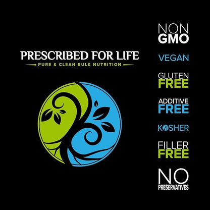 Prescribed For Life Alpha GPC Powder, L Alpha glycerylphosphorylcholine, Choline Supplement for Cognitive Function and Healthy Memory & Brain Support, Non GMO, Vegan, Soy Free (2kg / 4.4lb)