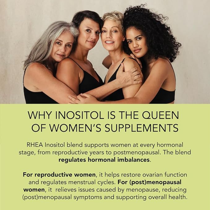 Rhea Silvia Essentials Inositol Supplement | Inositol & D-Chiro Inositol Supplement for Women, Folate & Magnesium | 120 Capsules