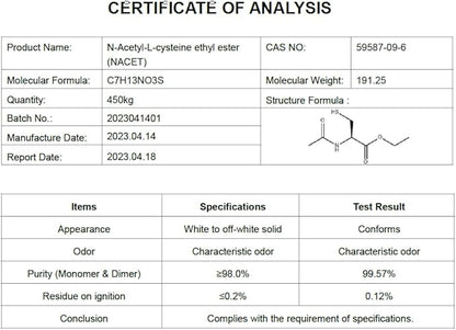 GlyNAC-ET NAC Supplement N-Acetyl Cysteine Ethyl Ester - 20x More Bioavailable Than GlyNAC - Glycine & N-acetylcysteine Ethyl Ester Anti Aging Supplement, Boost Glutathione (60 Capsules)