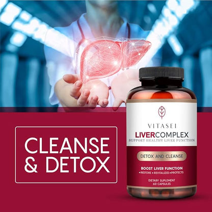 Liver Cleanse Detox & Repair, Liver Complex W/Milk Thistle Extract, Garcinia, Curcumin C3, Support Herbal Supplement, Detox Formula for Women & Men, 60 Capsule (Pack of 3)