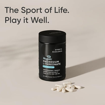 Sports Research Brain Health Large Pack with Fish Oil Mini-Softgels (Easy to Swallow) Omega-3 Fatty Acids from Wild Caught Alaska Pollock & Magtein Magnesium L-Threonate Supplement