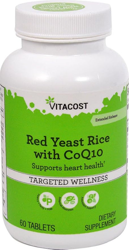 Vitacost Red Yeast Rice 1200 mg with CoQ10 - Extended Release - 60 Tablets