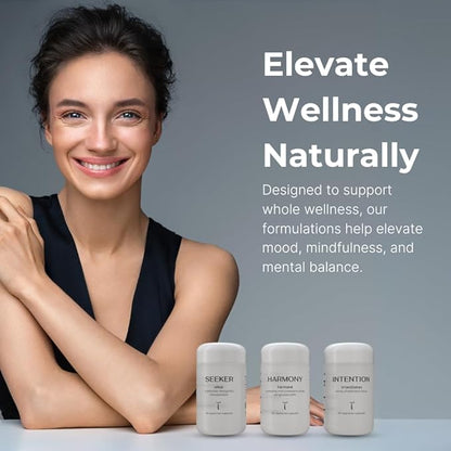 SEEKER Botanical Supplement by Setas – Organic Motherwort, Gotu Kola, & Holy Basil to Support Deep Introspective Reflection & Self-Exploration, Vegan & Non-GMO, 60-Day Supply