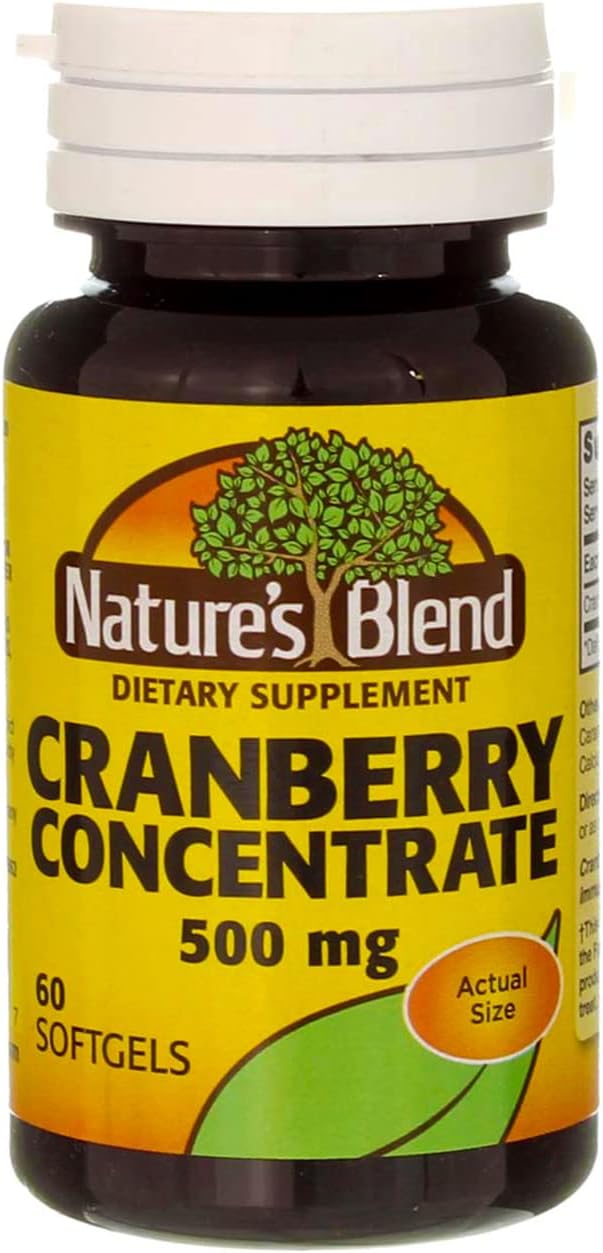 Nature's Blend Cranberry Concentrate 500 mg Soft Gels - 60 ct, Pack of 2