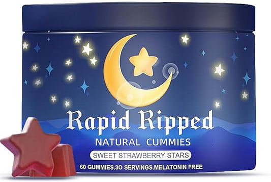 Natural Aid Gummies - 60 Gummies, Relax and Sleep - Vegan, Gluten Free, Non-Addictive