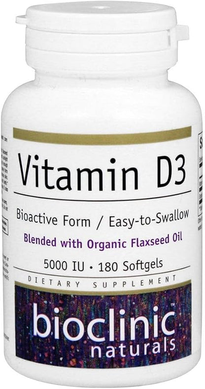 Bioclinic Naturals - Vitamin D3 5000 IU, 180 Softgels
