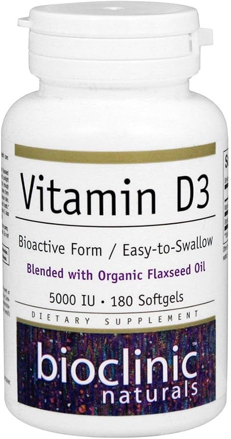 Bioclinic Naturals - Vitamin D3 5000 IU, 180 Softgels