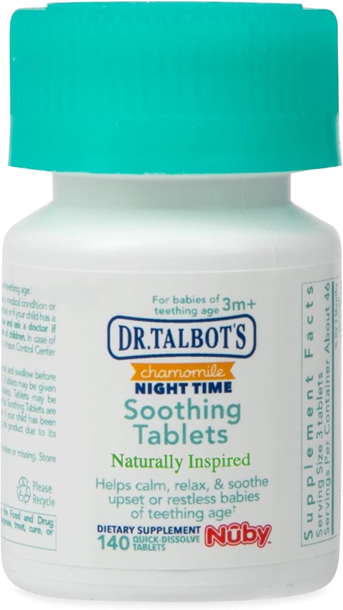 Dr. Talbot's Night Time Chamomile Soothing Tablets, Naturally Inspired, Quick Dissolve, 140 Count (Pack of 2)