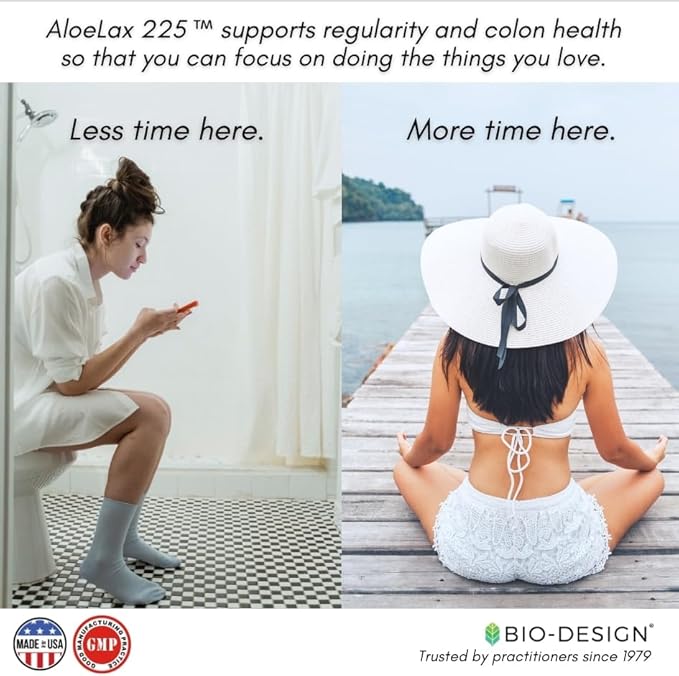 Aloe Lax 225 Relief for Occasional Constipation, with 225mg Natural Aloe ferox, 60 Vegetarian Capsules