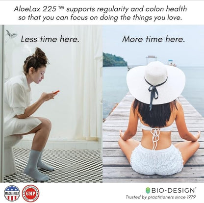 Aloe Lax 225 Relief for Occasional Constipation, with 225mg Natural Aloe ferox, 60 Vegetarian Capsules