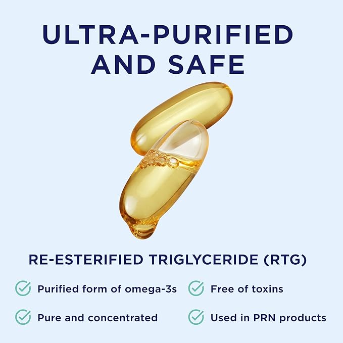 PRN DE Omega Benefits (Original Formula - 4 Per Day Serving) - Support for Eye Dryness - 2240mg EPA & DHA in The Triglyceride Form | 2 Month Supply