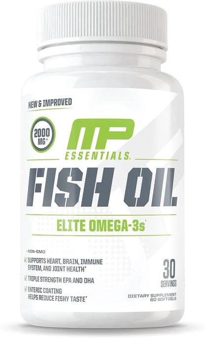 Muscle Pharm Essentials Multi-V+ & MusclePharm Essentials Fish Oil Elite Omega 3 Supplement