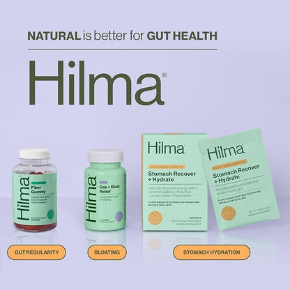 Hilma Prebiotic Fiber Gummies, Daily Fiber Supplement, Gummies for Adults, Supports Gut Health for Women and Promotes Regularity, Citrus and Berry Natural Flavor, FSA Eligible, 60 Count