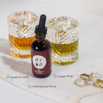Drop Supplements Organic Trace Mineral Drops, Elderberry Drops and Vitamin B12 Drops Bundle
