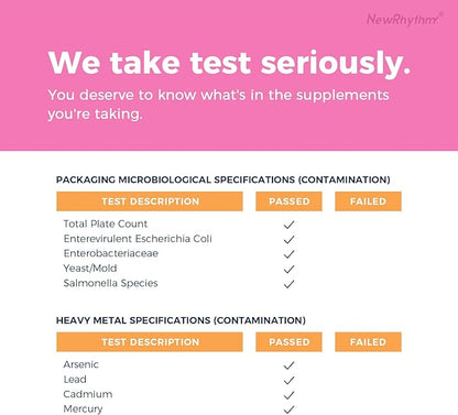 NewRhythm Women's Probiotics, Organic Cranberry for Women's Vaginal Health, 50 Billion CFU 18 Strains, Probiotics and Prebiotics, Support Digestive Health, 60 Vegan Capsules