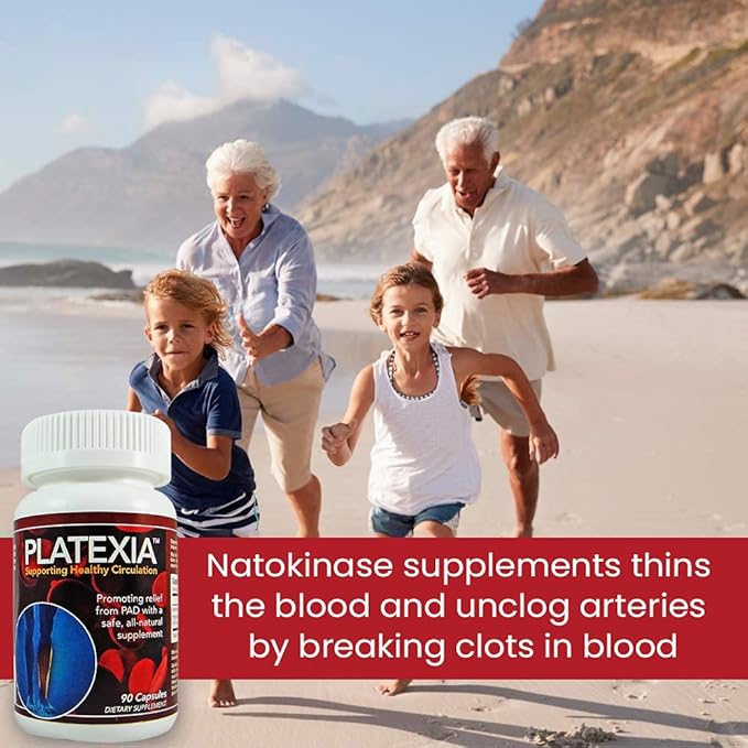 Platexia with 3,000 FU Nattokinase Supplement NSP-2, Natural Blood Thinner, Supports A Healthy Circulatory System by Vision Nutra