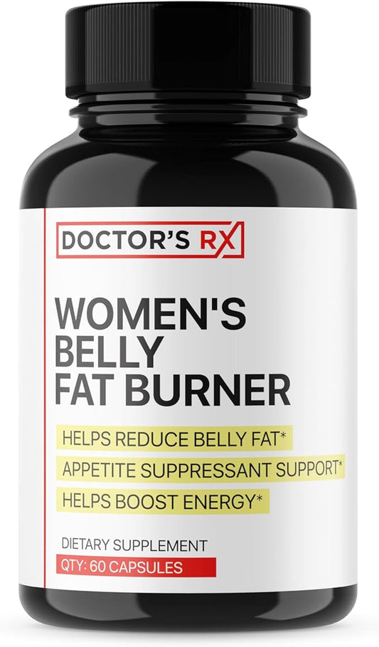 Belly Fat Burner Supplement for Women | Metabolism Booster, Suppress Appetite, Burn Calories | Extra Strength Weight Loss Pills for Women with 8 Strong Ingredients - 60 Servings