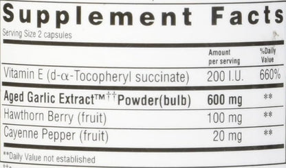 Kyolic Aged Garlic Extract Healthy Heart Formula 106 - 100 Capsules