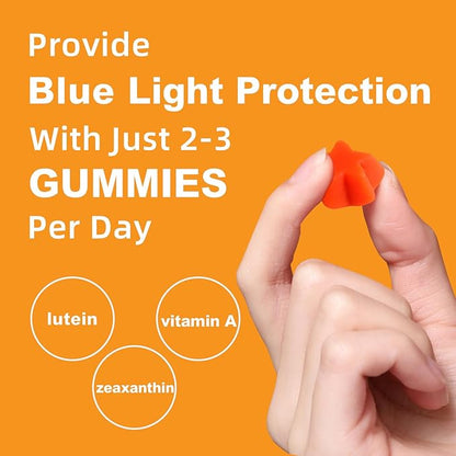 Nature's Key Lutein Gummies 12mg with Zeaxanthin & Vitamin A for Kids and Adults | Eye Health and Brain Function Supplement | Orange Flavor, 120Ct