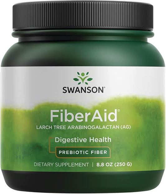 Swanson FiberAid - Larch Tree Arabinogalactan (AG) Powder - Fiber Drink Mix Promoting Digestive Health and Supports Gastrointestinal Health - (8.8oz)