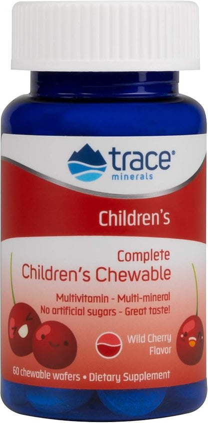 Trace Minerals Complete Children's Chewable - Gluten-Free Multivitamin for Kids - Chewable Multivitamin Supplement to Support Health & Development - 60 Chewable Wafers (30 Servings)