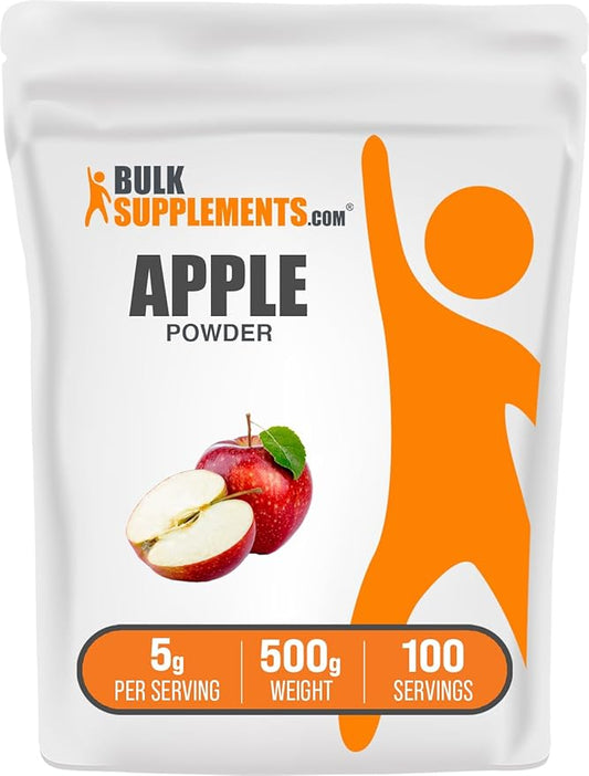 BulkSupplements.com Apple Powder - Apple Fruit Powder, Superfood for Digestive Support - Natural & Gluten Free, 5g per Serving, 500g (1.1 lbs) (Pack of 1)