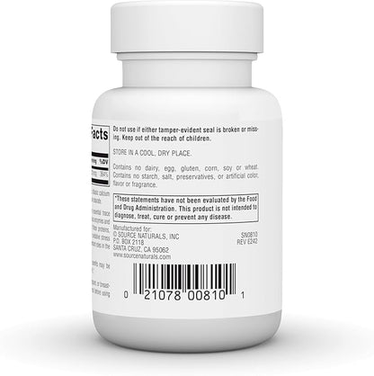 Source Naturals Selenium, Organically Bound Food-Form Antioxidant*, 200 mcg - 60 Tablets