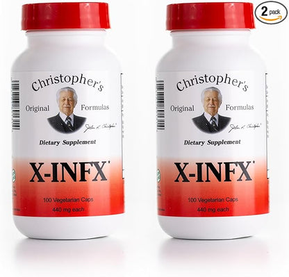 Christopher's Original Formulas X-INFX Formula, Natural Immune Support, 2 Pack, 100 Caps Each