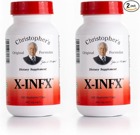 Christopher's Original Formulas X-INFX Formula, Natural Immune Support, 2 Pack, 100 Caps Each