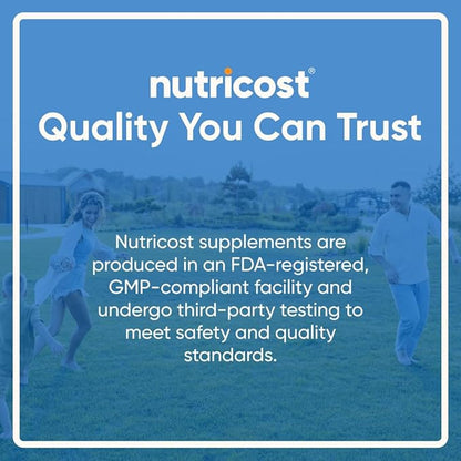 Nutricost N-Acetyl L-Cysteine (NAC) 600mg, 180 Capsules - Non-GMO, Gluten Free