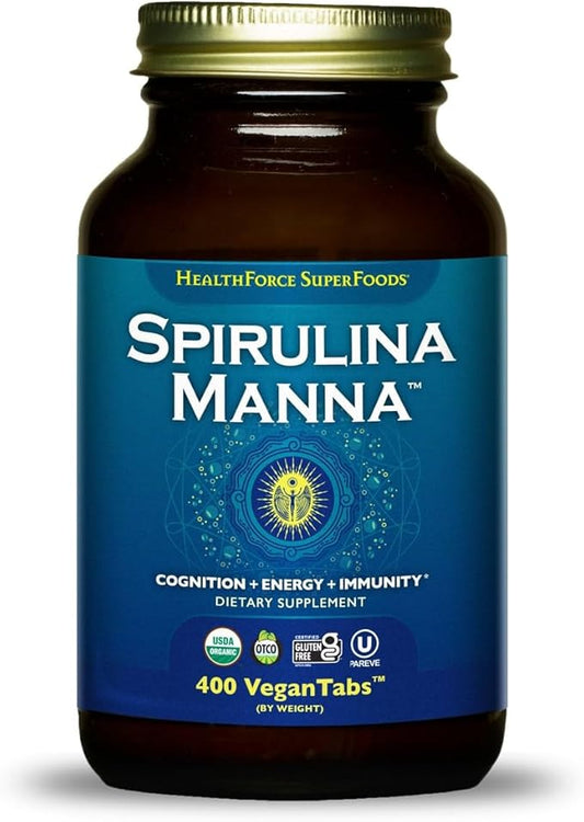 HealthForce SuperFoods Spirulina Manna - Tablet - 400 Vegan Tablets