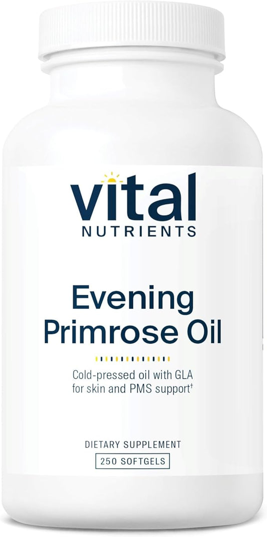 Vital Nutrients Evening Primrose Oil 1000mg | Primrose Supplement for Women | GLA Omega-6 Fatty Acid for Skin and PMS Support* | Gluten, Dairy, Soy Free | Non-GMO | 250 Softgels