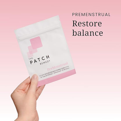 PreMenstrual Patch for Women - 30 Topical PMS Period Cycle Menstrual Patches, Vitex Chasteberry, Magnesium, Evening Primrose Oil, Dong Quai Extract, Curcumin, Vitamin B6 & E