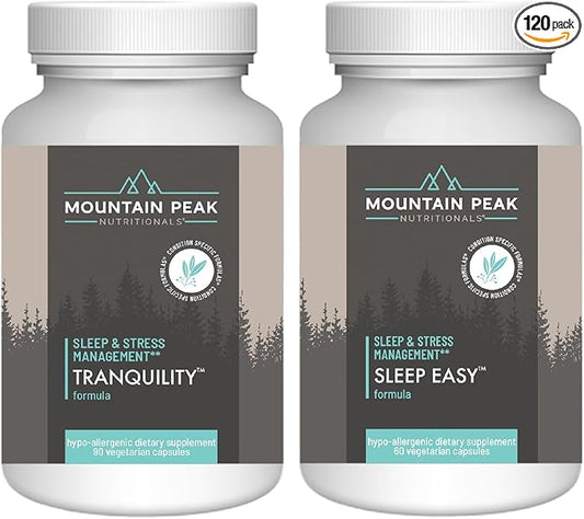 Mountain Peak Nutritionals Ultimate Relaxation Bundle - Tranquility & Sleep Easy - Promoting A Calm & Relaxed Mood for Better Rest - Sleep Support Supplements w/Vitamins B6 & B12