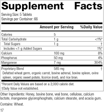 Standard Process Inc. Bio-Dent - Whole Food Supplement for Skin, Muscle, and Bone Health - Calcium, Licorice Root, Manganese, Phosphorus - 330 Tablets
