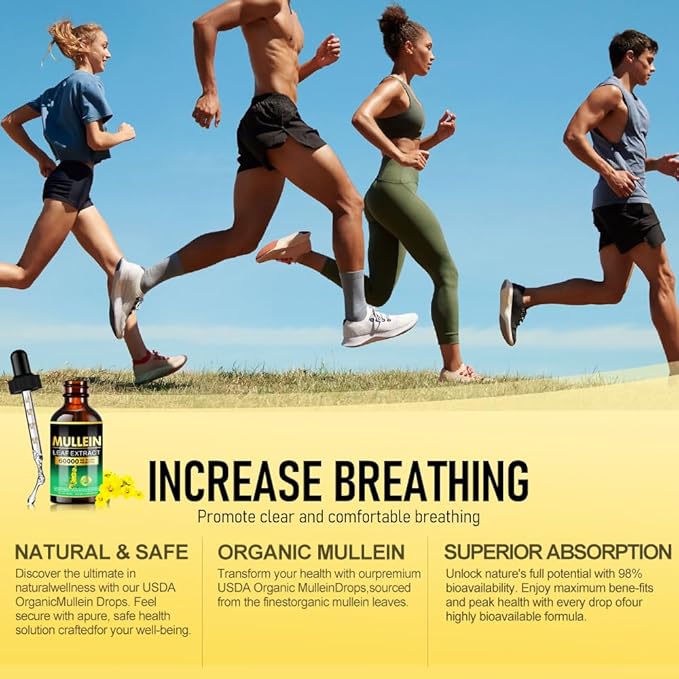 Centrum Mullein Drops for Lungs - Lung Cleanse - Leaf Extract - Herbal Supplements - Powerful Mullein for Immune Support,Detox & Respiratory Support (2 fl oz (Pack of 1))